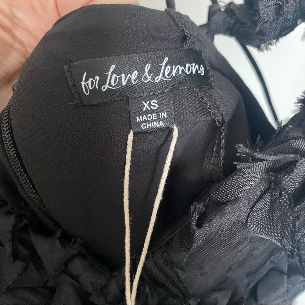 For Love and Lemons Black Floral Appliqué Maxi Dress NWT - Picture 3 of 14